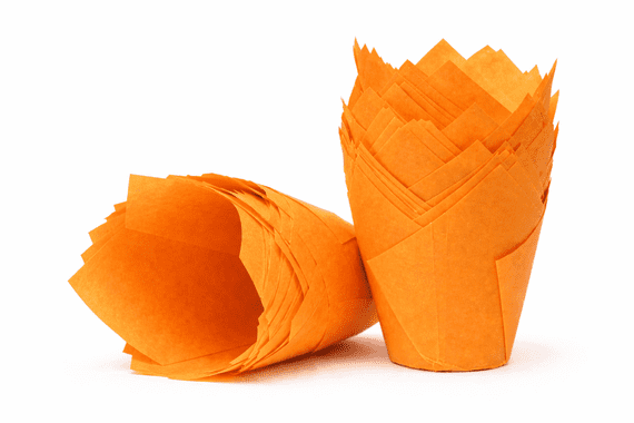 Tulip Orange Cases 50Pcs (15X15Cm) | Muffins