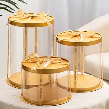 PVC Round Cake Box – Crystal-Clear Packaging for Tall & Standard Cakes (Multiple Diameters)