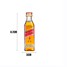 Mini Red Label-Inspired Non-Alcoholic Bottle – Classic Cake Topper