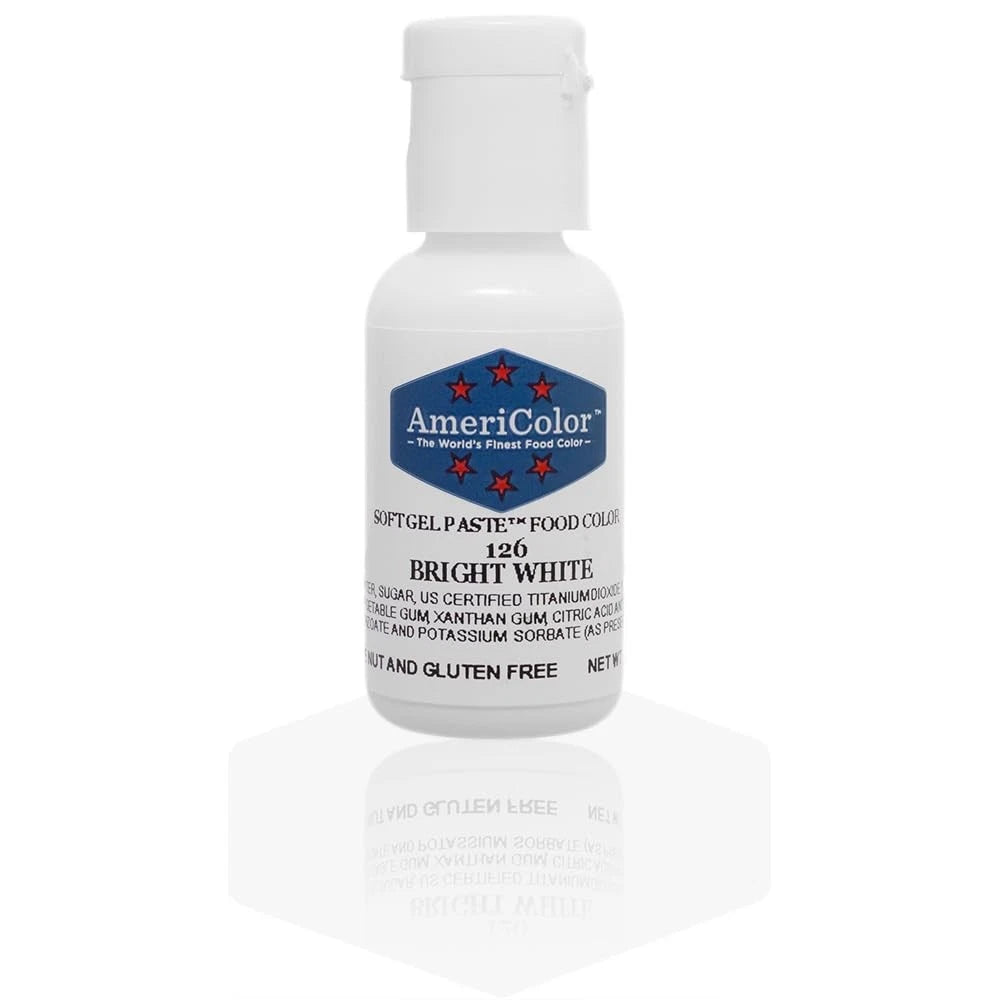 Americolor Bright White Soft Gel Paste Food Color 21gms