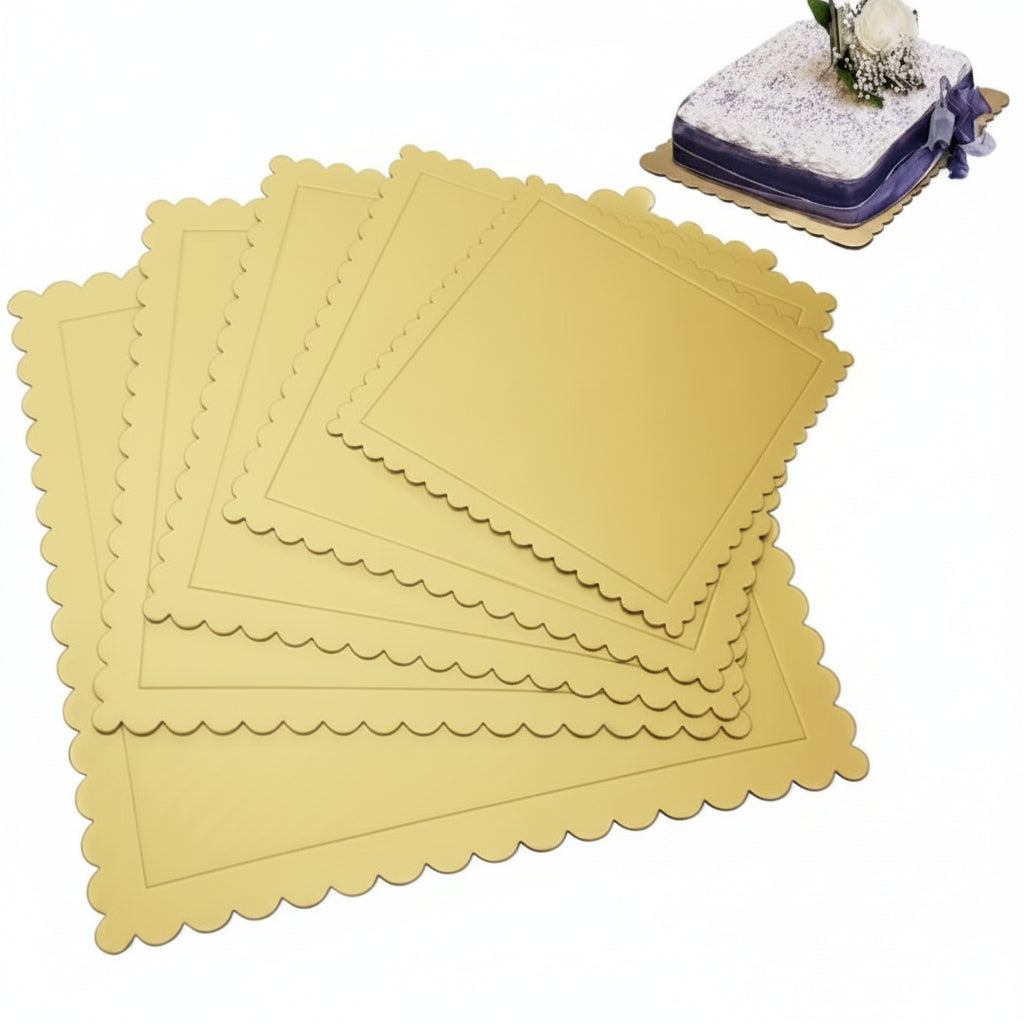 Scalloped  Square Gold boards