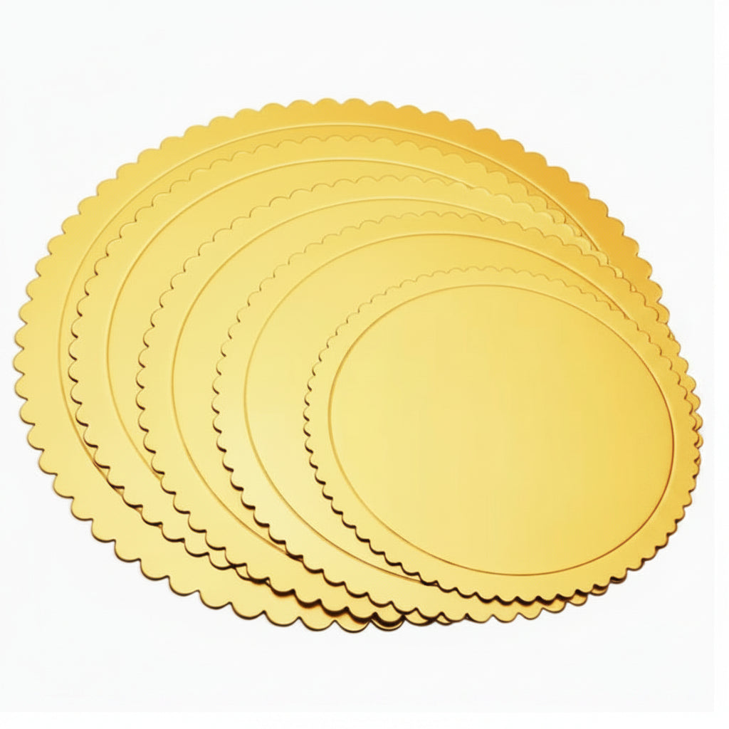 scalloped  Round Gold boards