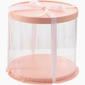10" Round Pvc Peach Transparent Box