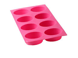 Silicone Ellipse Shape Mold – 8-Hole Non-Stick Baking & Molding Tray