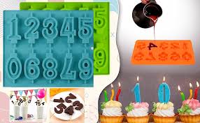 Number Candle Silicone Mold – Flexible Mould for DIY Candle Making, Chocolate & Fondant