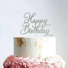 Silver Cake Topper – Assorted Messages | Elegant Metallic Toppers for Birthdays, Weddings & Celebrations