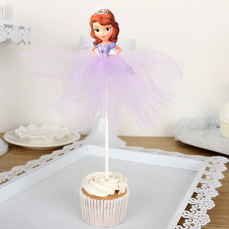 Sofia the First Mini Cake Topper | Princess-Themed Party Decor for Cakes & Cupcakes