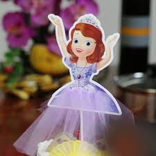 Sophia Mini Paper Toppers  | Princess-Themed Cake & Cupcake Decorations