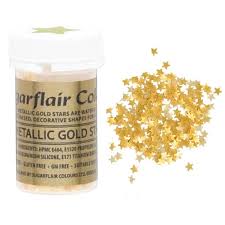 Sugarflair Metallic Gold Stars - 3 g