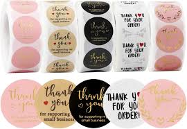 Thank You Stickers- LABELS 500PC - ASSORTED